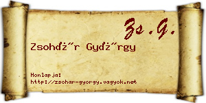 Zsohár György névjegykártya