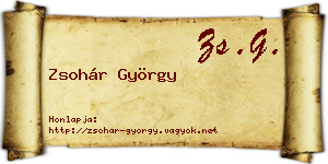 Zsohár György névjegykártya